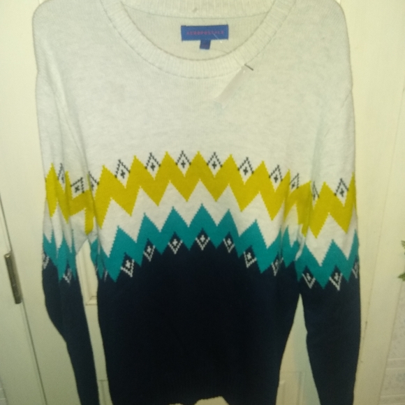 Aeropostale Multicolored Knit Sweater - Large